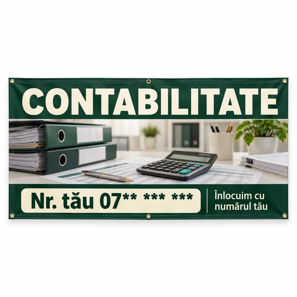 Banner contabilitate cu numărul tău