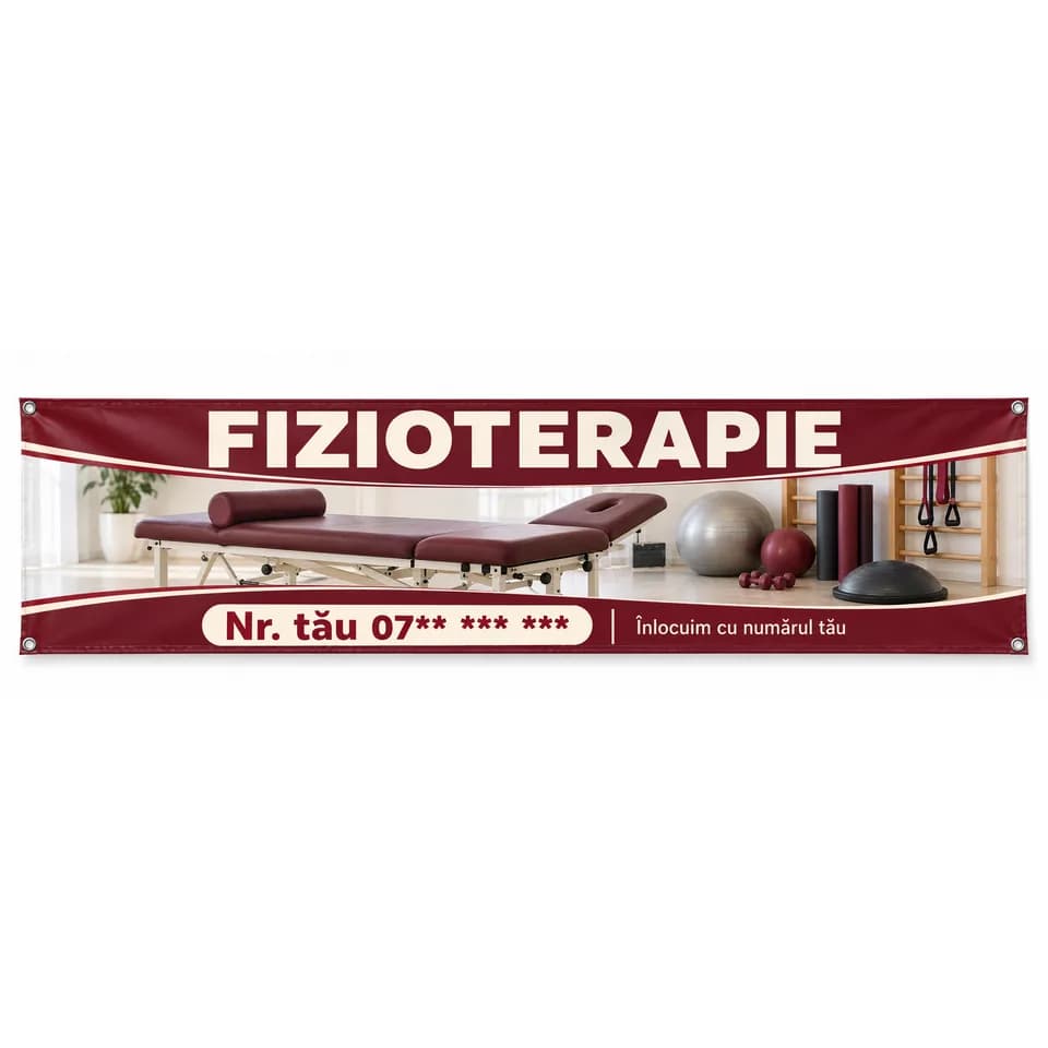 Banner fizioterapie cu numărul tău
