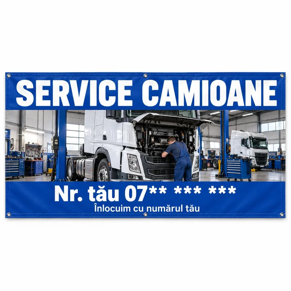Banner service camioane cu numărul tău