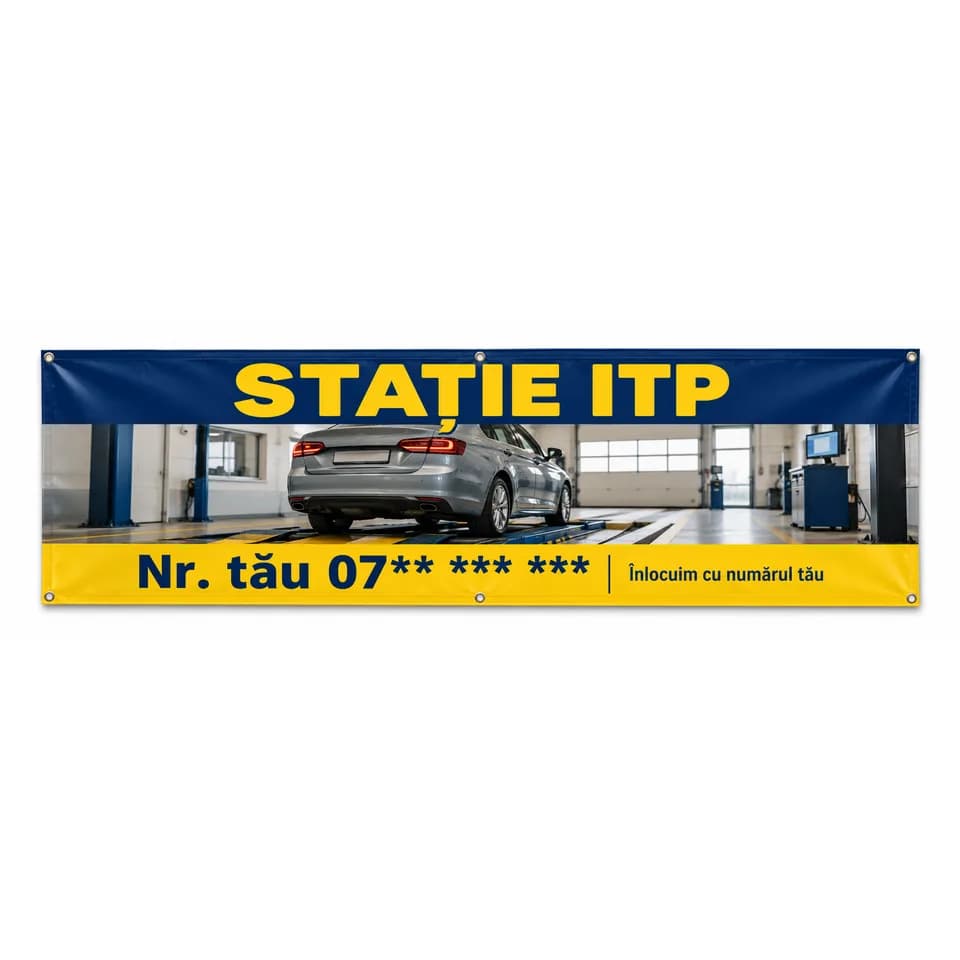 Banner stație itp cu numărul tău