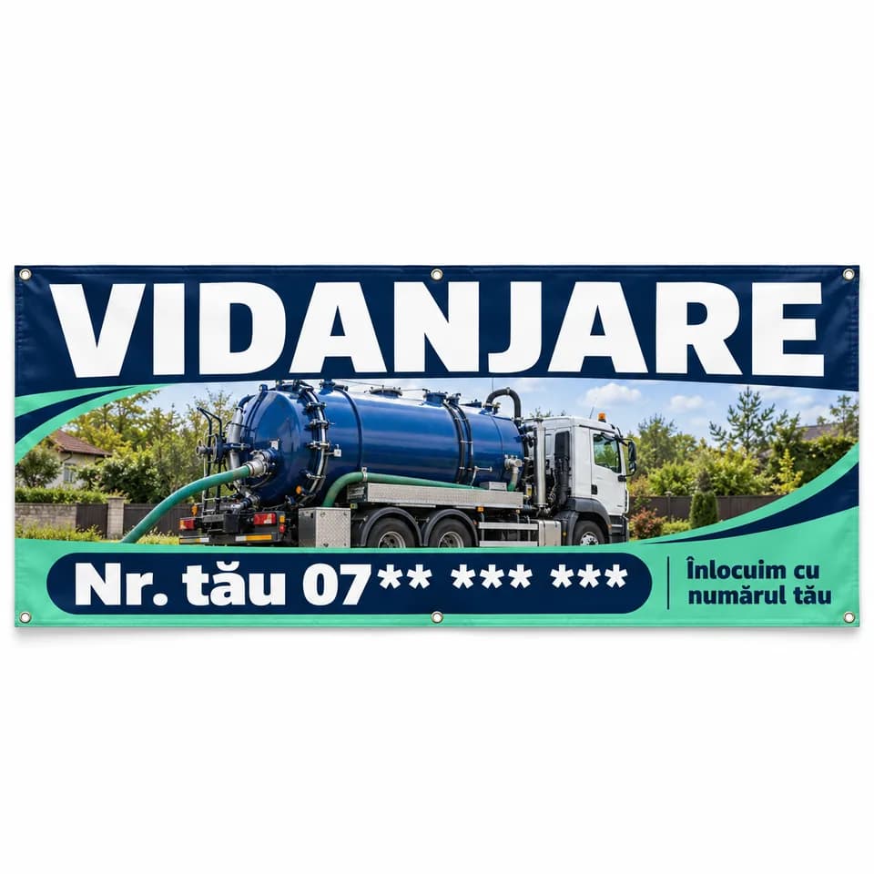 Banner vidanjare cu numărul tău