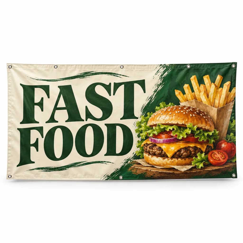 Banner fast food – model ilustrat