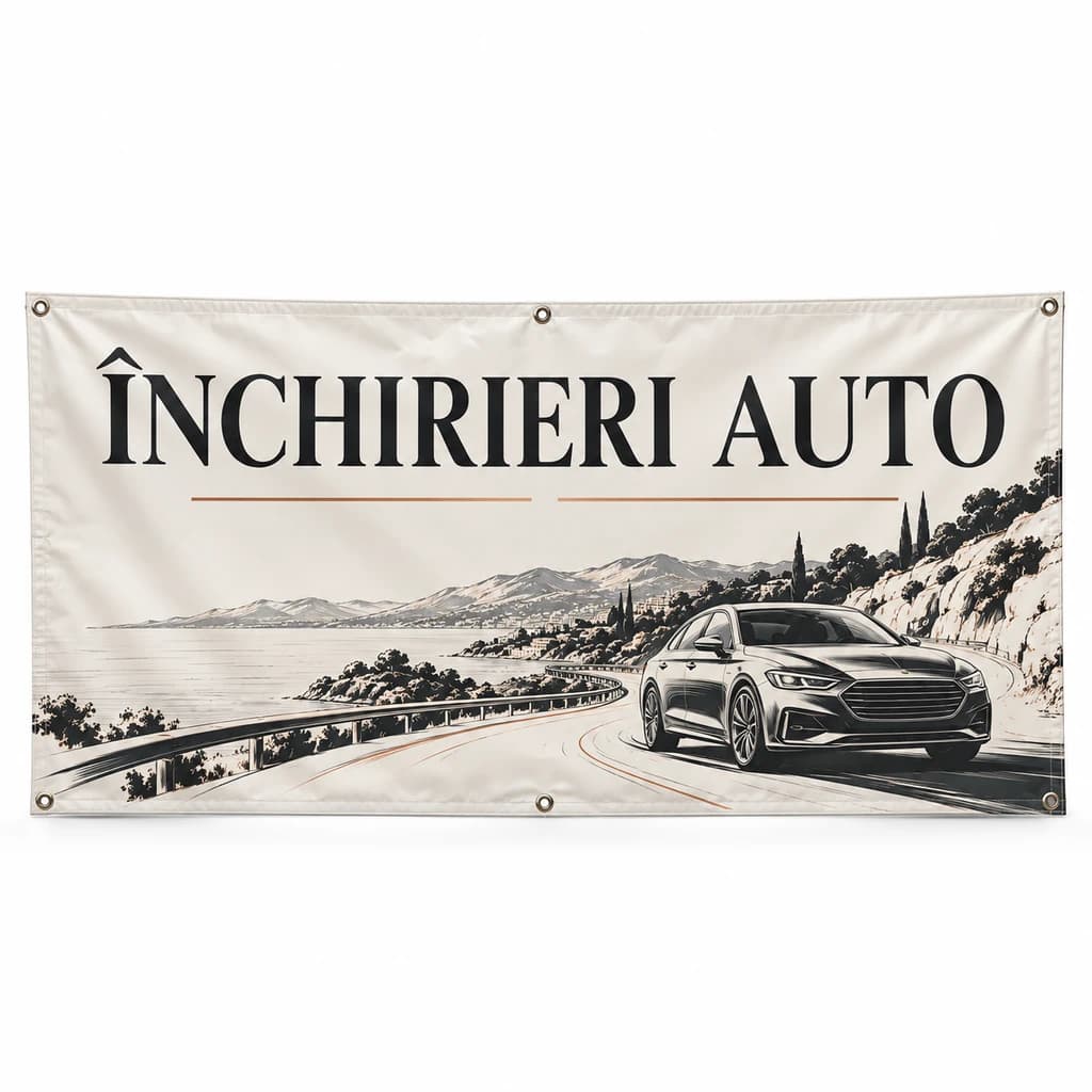 Banner închirieri auto – model minimal
