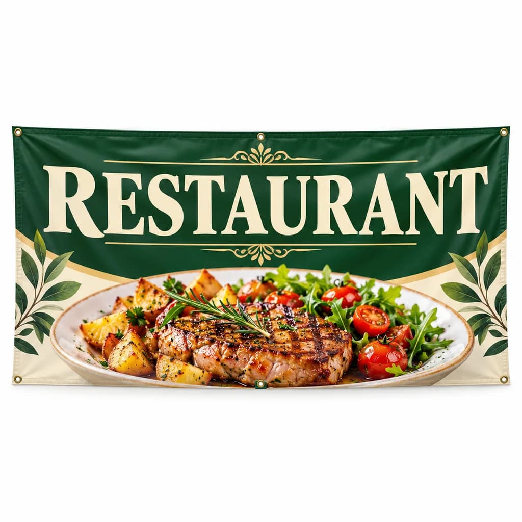 Banner restaurant – model fotografic