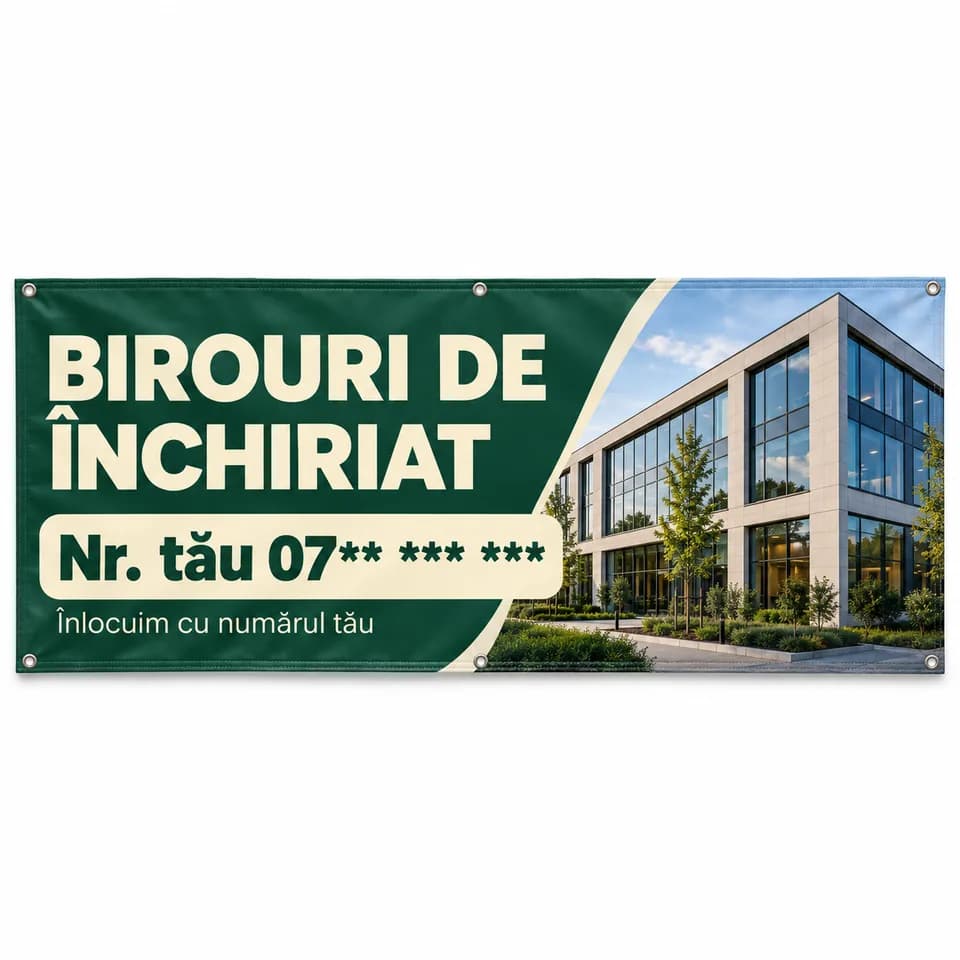 Banner birouri de închiriat cu numărul tău