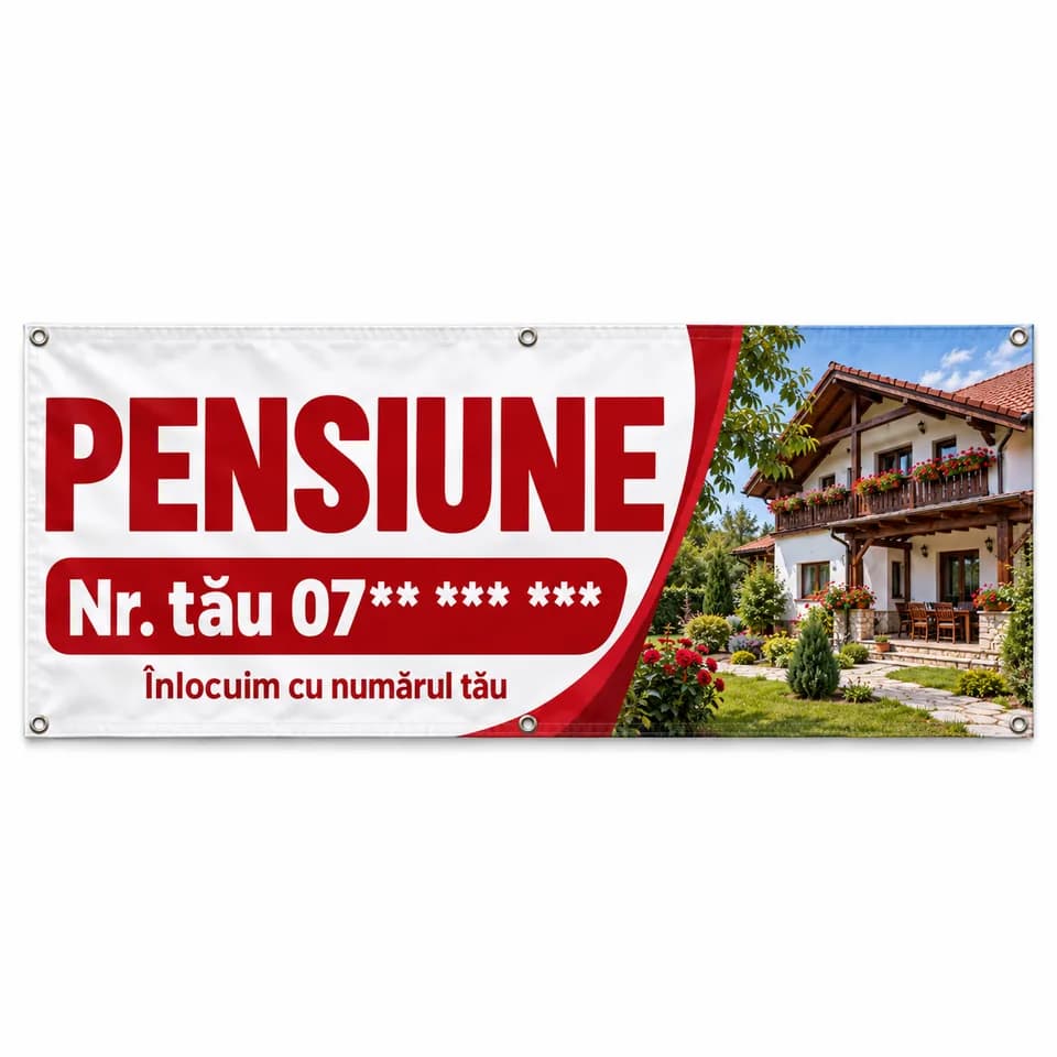 Banner pensiune cu numărul tău