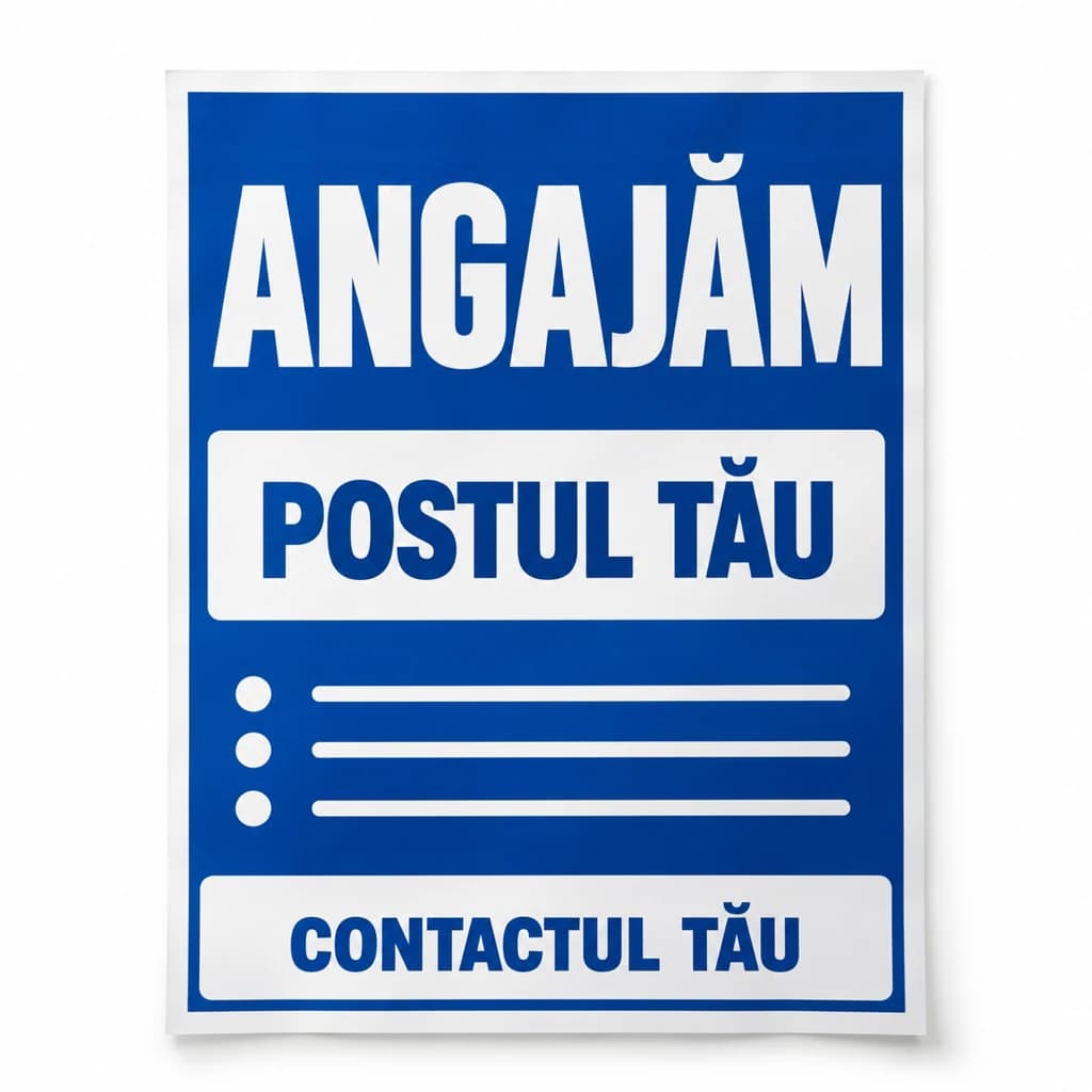 Afiș Angajăm personalizat