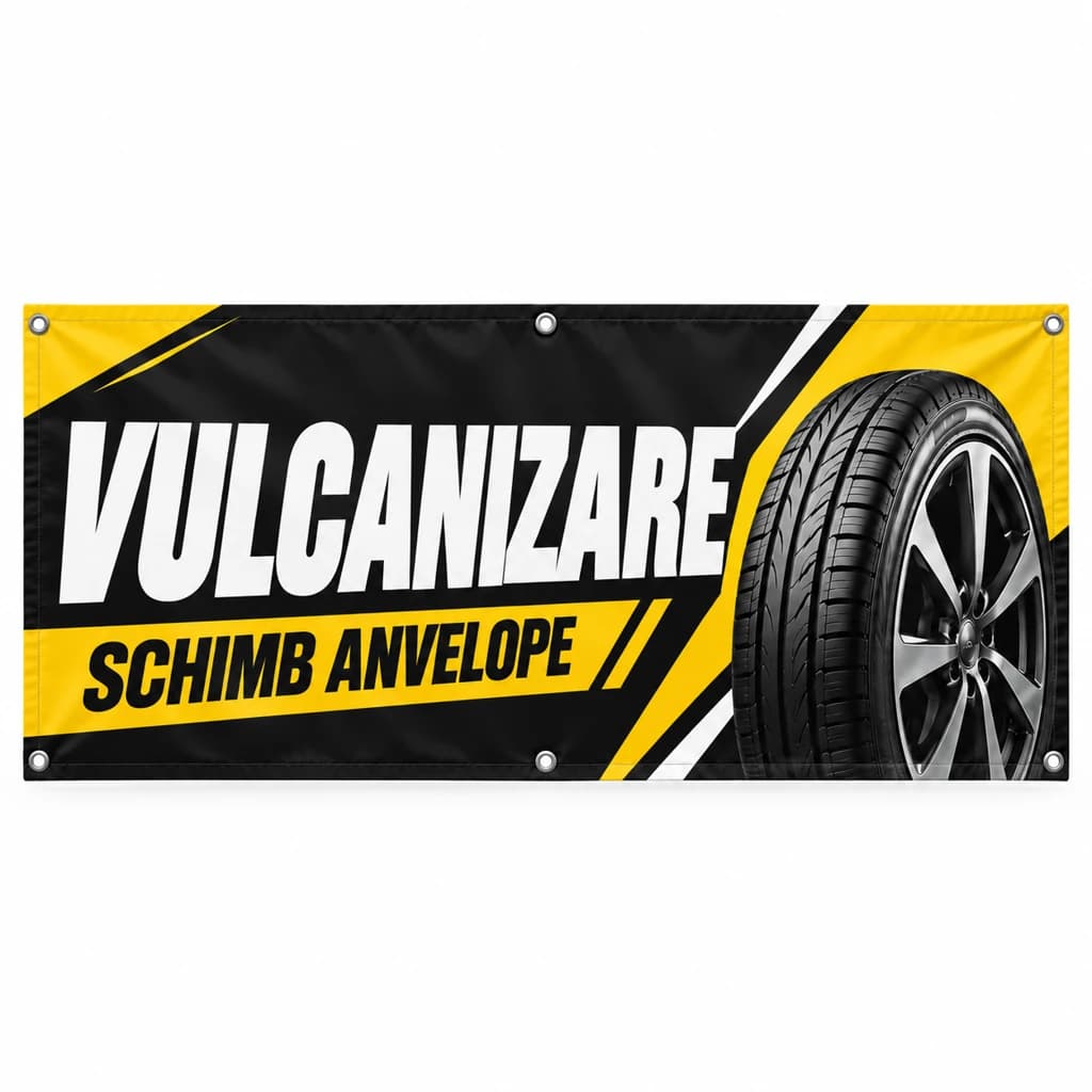Banner vulcanizare — model anvelope