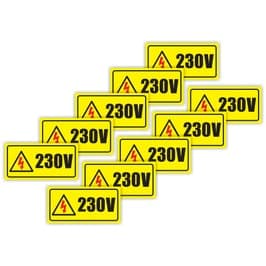 Semn Indicator Priza 220/ 230 V, PVC, 10 x 5 cm, set 10 bucati