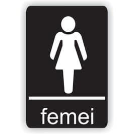 Semn Indicator Toaleta femei, PVC, 14 x 10 cm