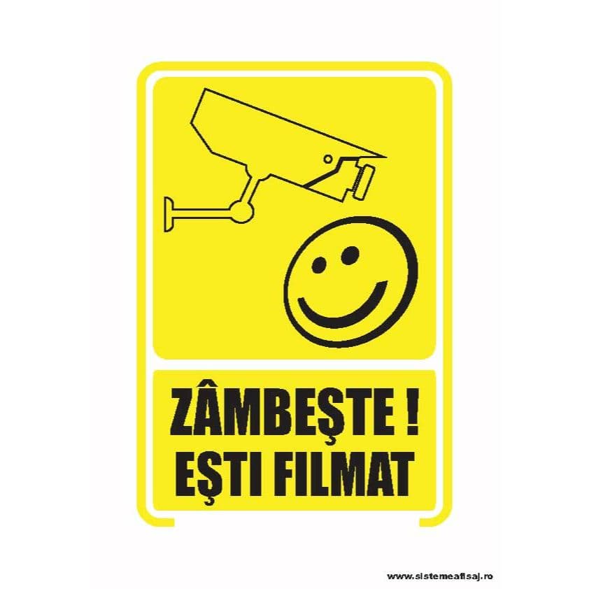 Semn Indicator Zambeste ! Esti Filmat
