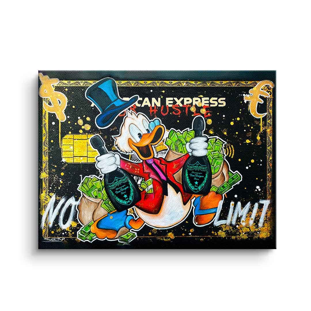 Tablou canvas rață cu card fără limită – artă pentru birou