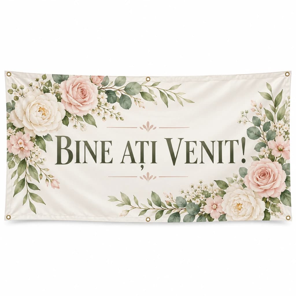 Banner 'Bine ați venit!' - Nuntă / Botez