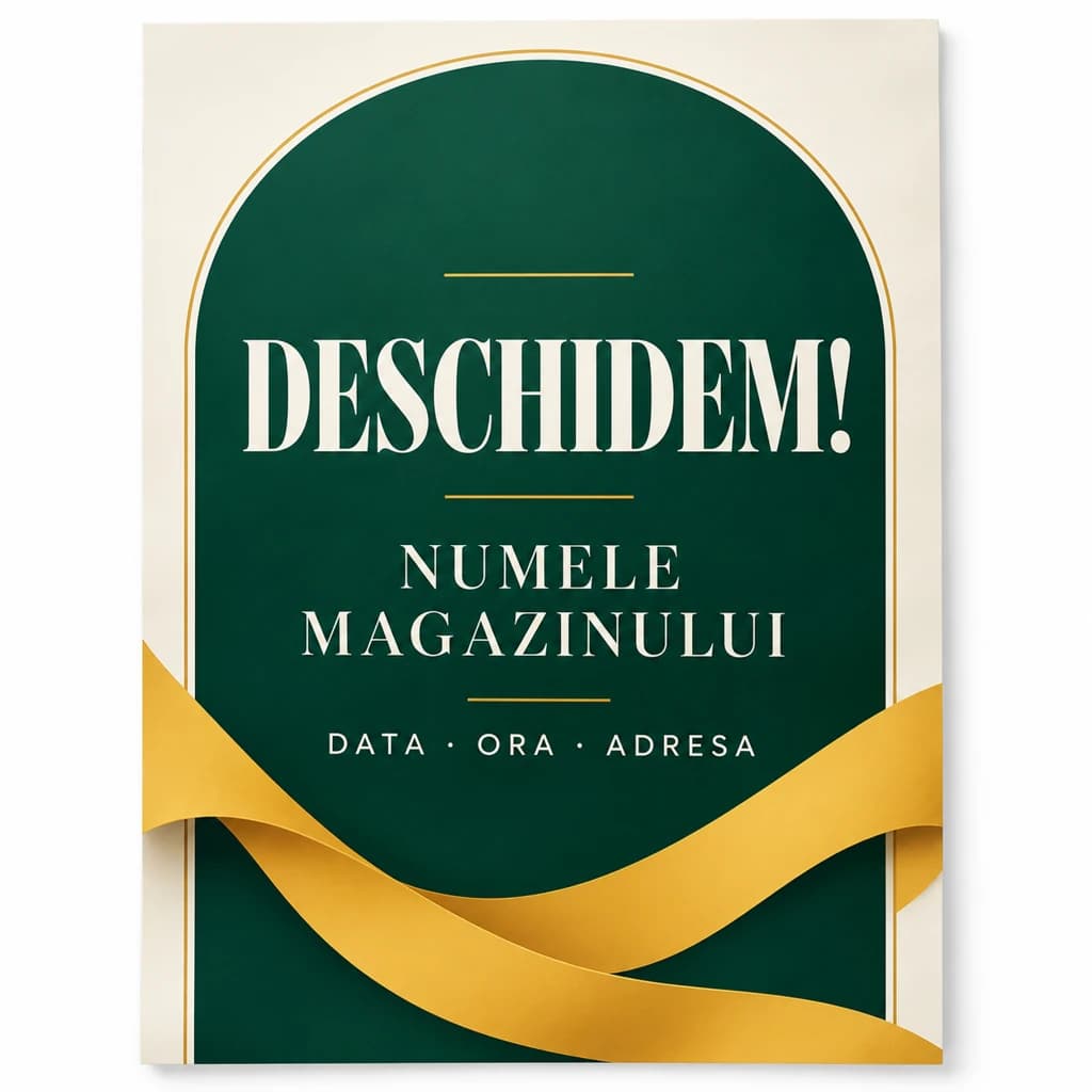 Afiș deschidere magazin personalizat · 1 bucată, A3