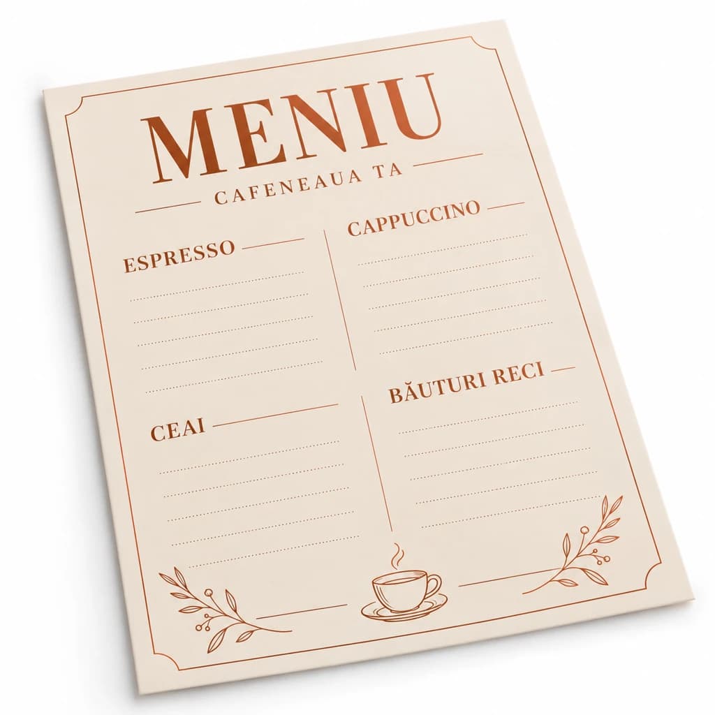 Afiș meniu pentru cafenea și restaurant · 1 bucată, A3
