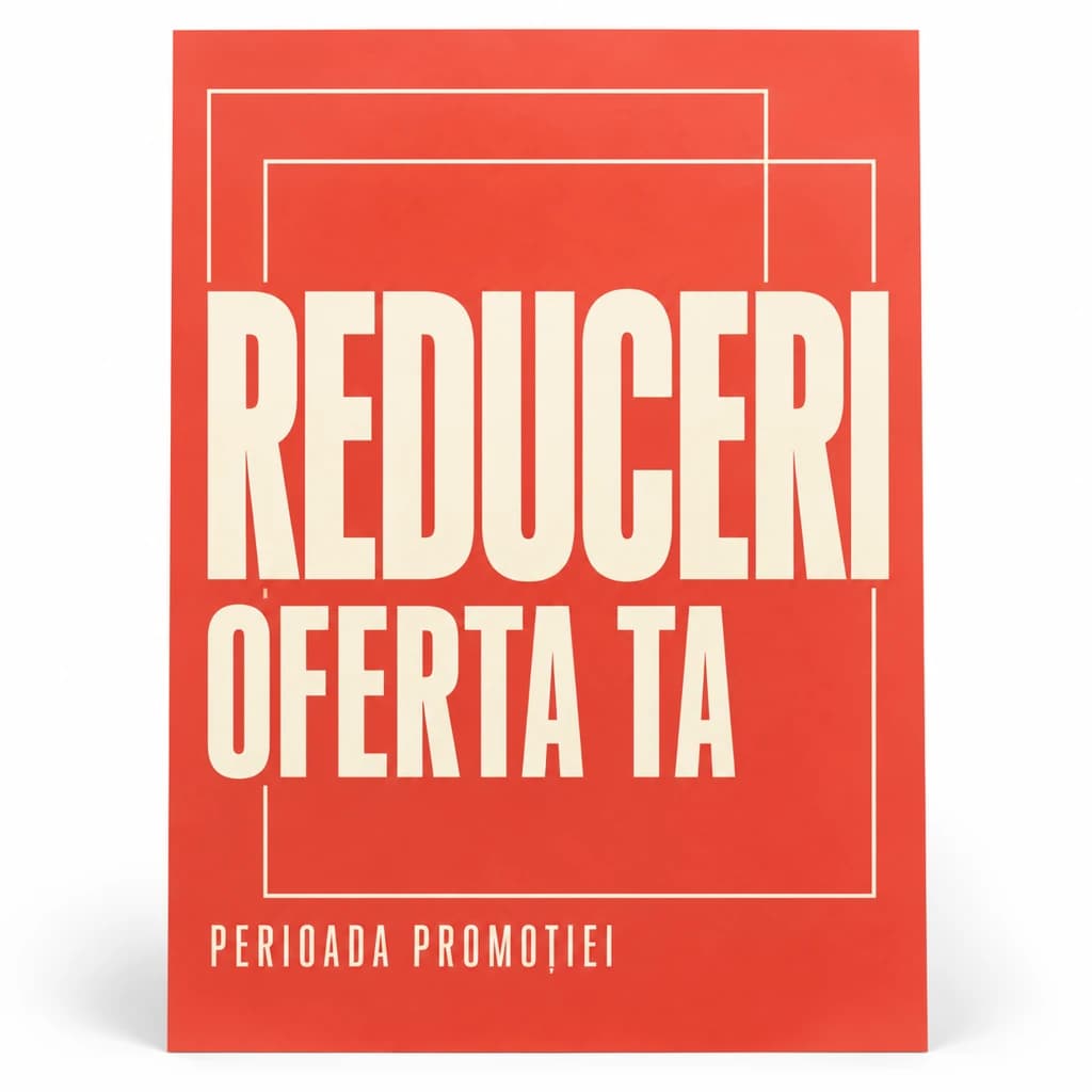 Afiș reduceri pentru vitrină și magazin · 1 bucată, A3