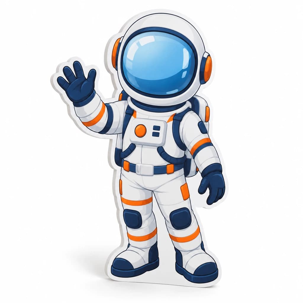 Decor PVC astronaut pentru aniversare