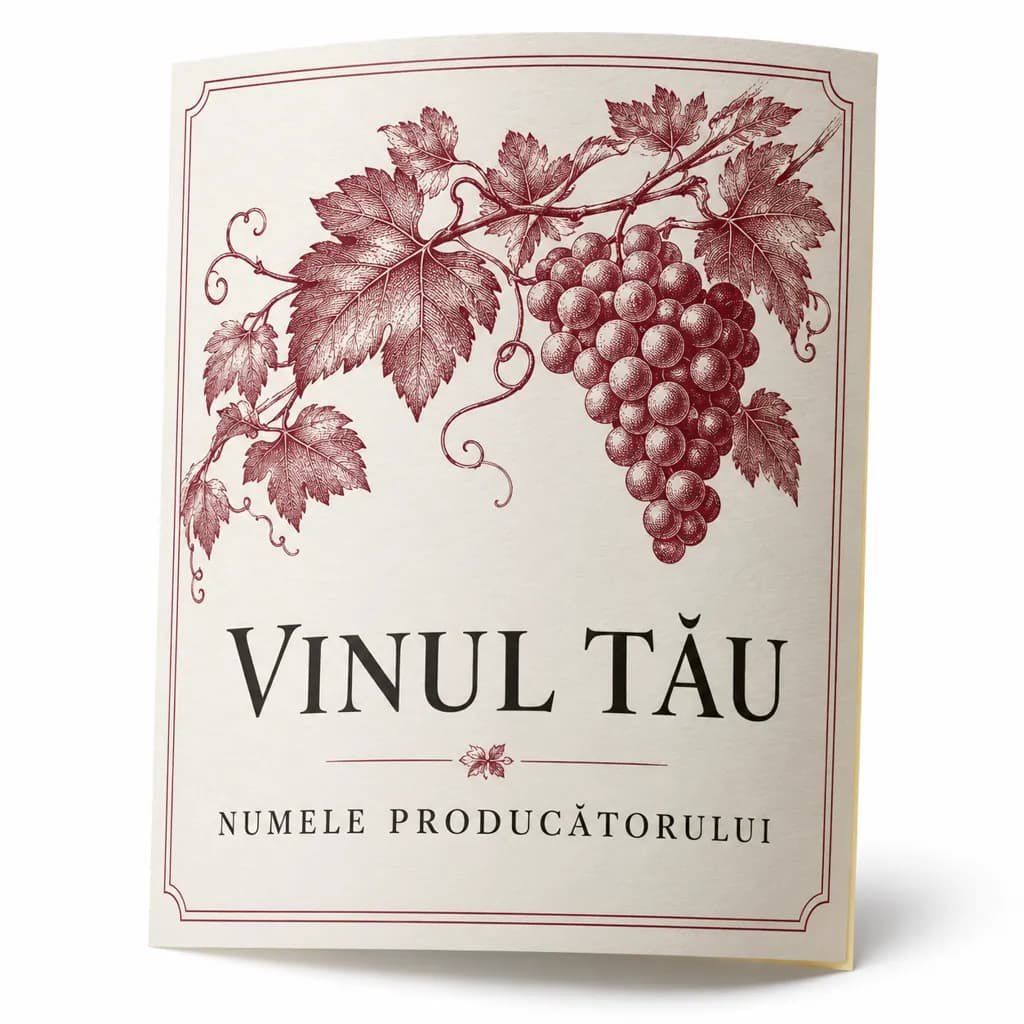Etichete personalizate pentru sticle de vin · 25 bucăți, 9 × 12 cm