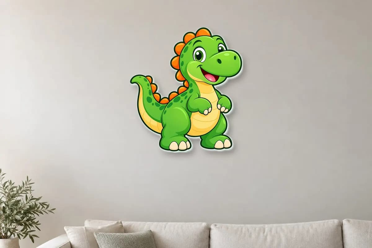 Decor plexiglas dinozaur