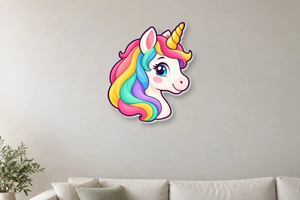 Decor plexiglas unicorn