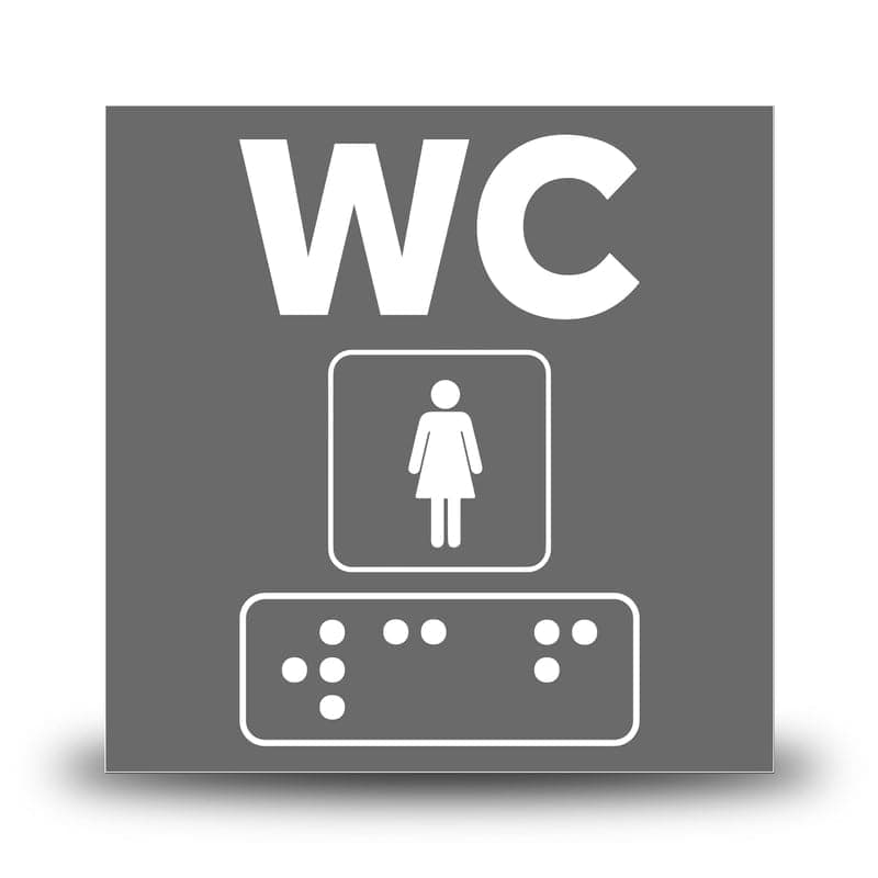 Plăcuță Braille – WC Femei
