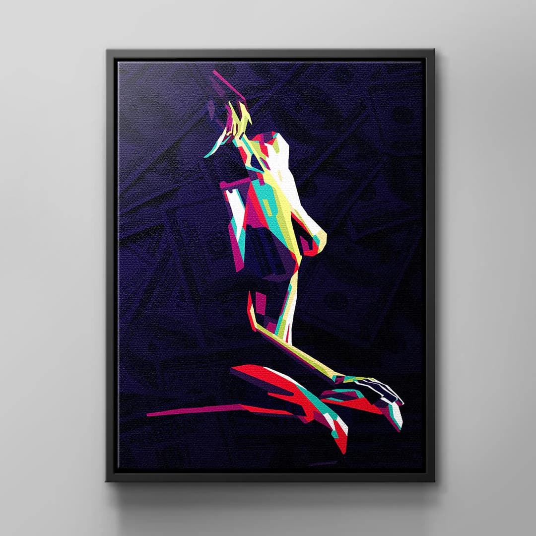 Tablou canvas femeie abstractă cu bancnote – decor living