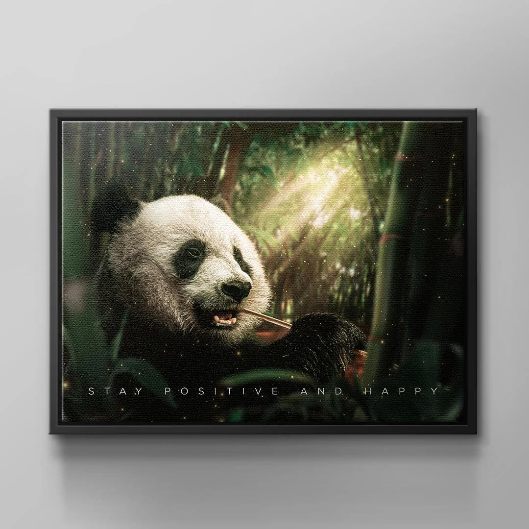 Tablou canvas panda fericit în junglă – pentru camera copiilor