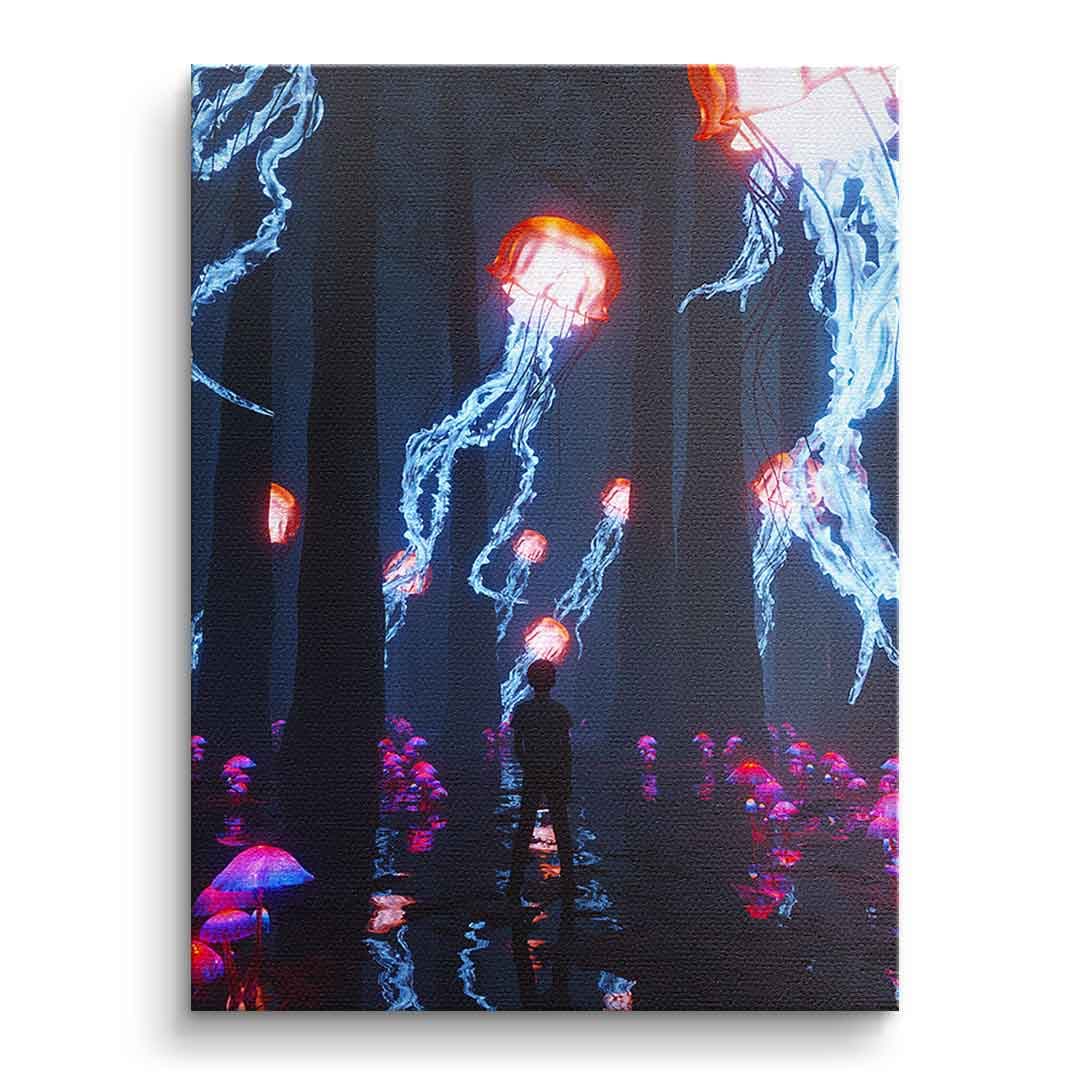 Tablou canvas oraș futurist de vis – decor cameră gaming