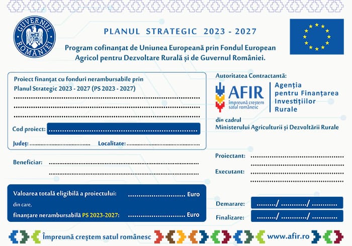 Exemplu de materiale pentru AFIR